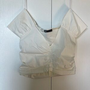White Zara top size large